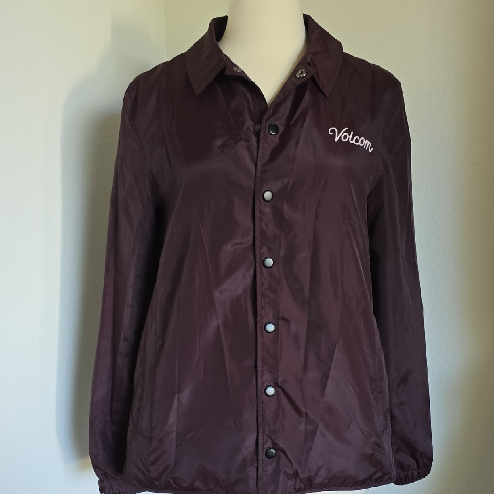 Volcom Dark Burgandy Snap Jacket